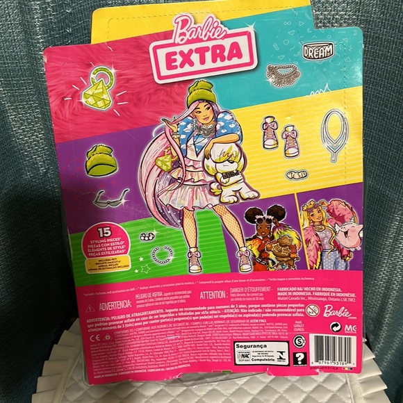 Barbie Toys Barbie Extra Doll 2 In Shimmery Look With Pet Puppy